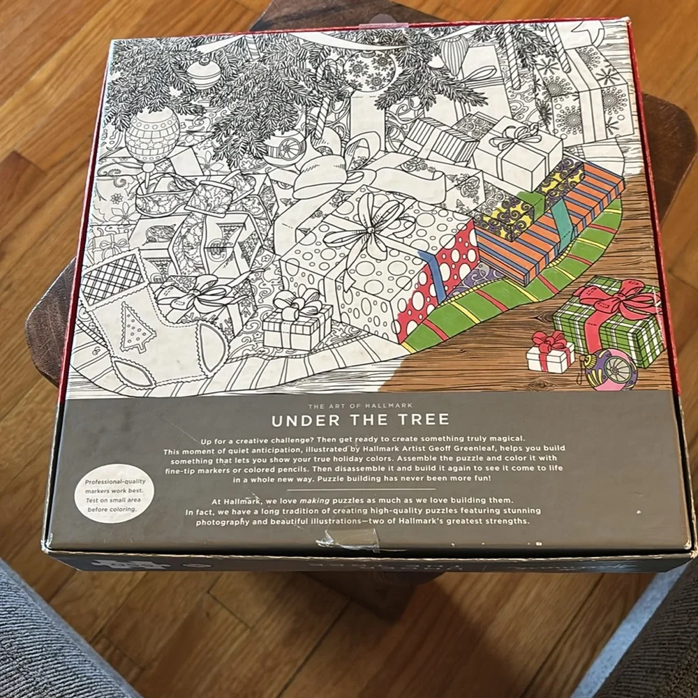 NEW & Sealed Hallmark Coloring Puzzle Under the Tree 550pc | Free Shipping